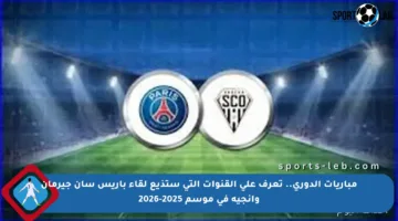 مباريات الدوري.. تعرف على القنوات التي ستذيع لقاء باريس سان جيرمان وأنجيه في موسم 2025-2026
